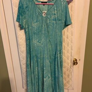 Sami & Jo Teal Maxi Dress with Shimmer